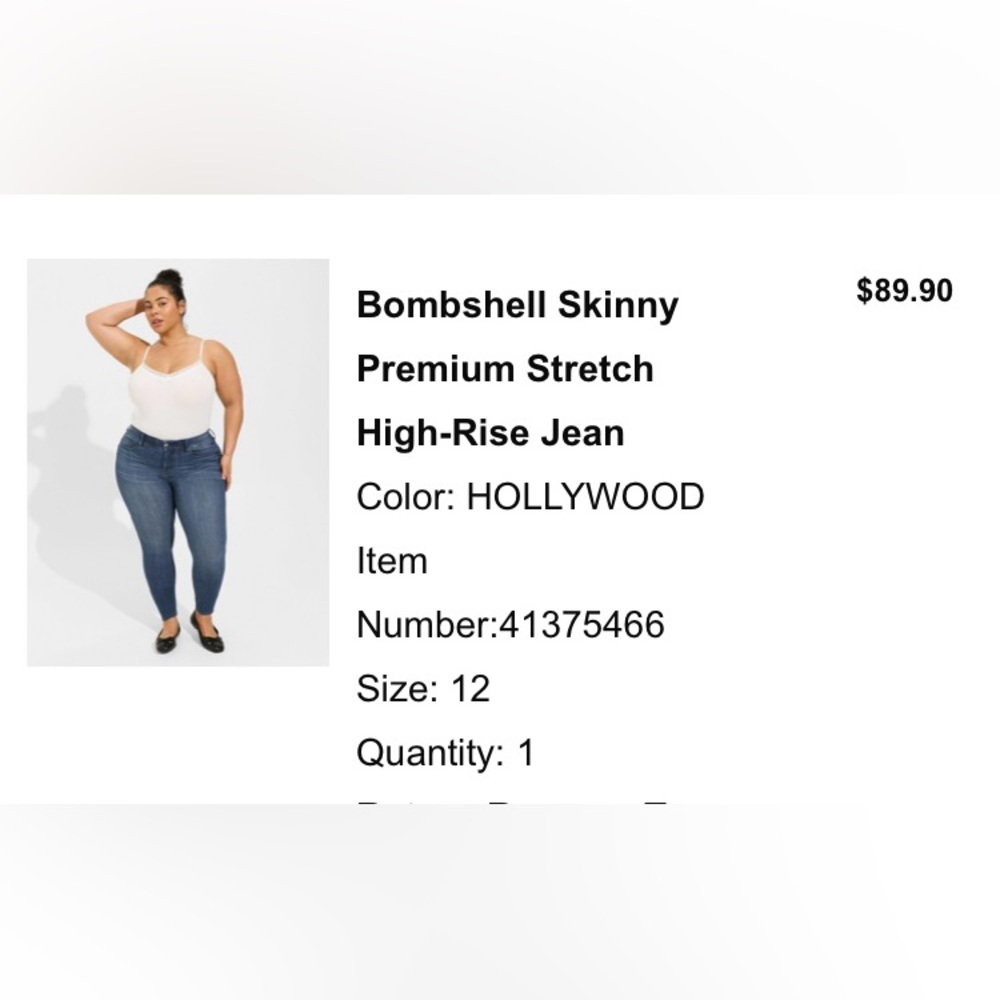 Torrid High-rise stretch skinny Jean